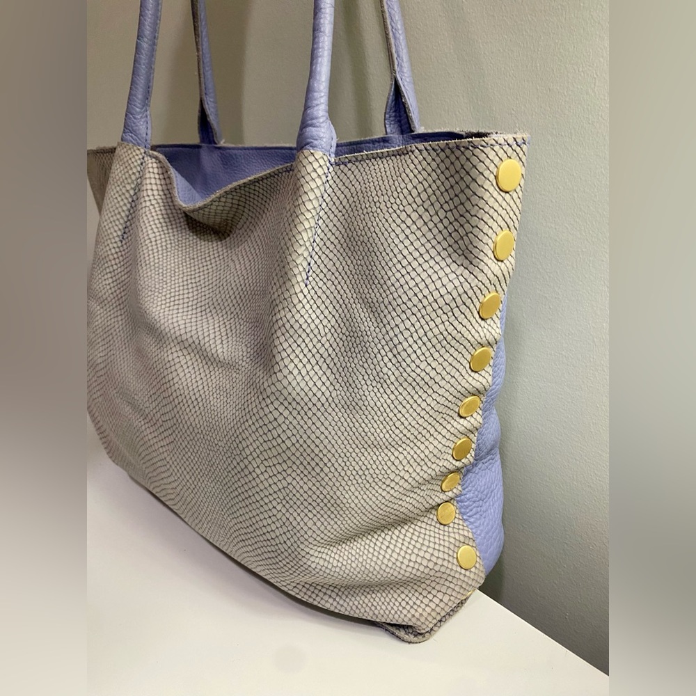 Hammitt periwinkle snake zipper tote